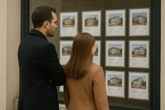 Vitrine d'agence immobilière